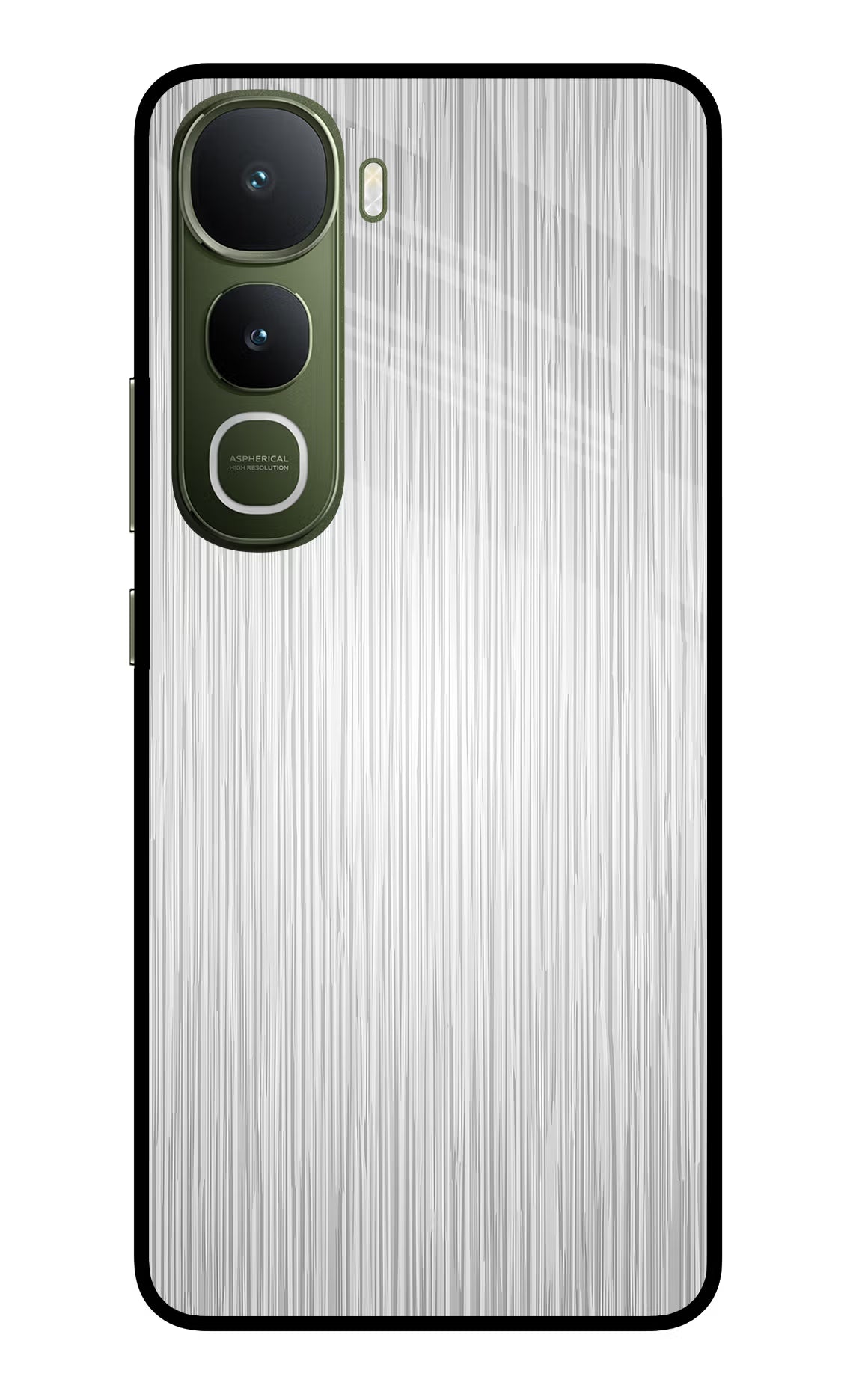 Wooden Grey Texture Vivo Y400 5G Glass Case Back Cover by Casekaro