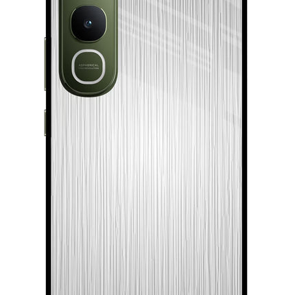 Wooden Grey Texture Vivo Y400 5G Glass Case Back Cover by Casekaro