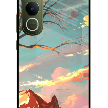 Scenery Vivo Y400 5G Glass Case Back Cover by Casekaro