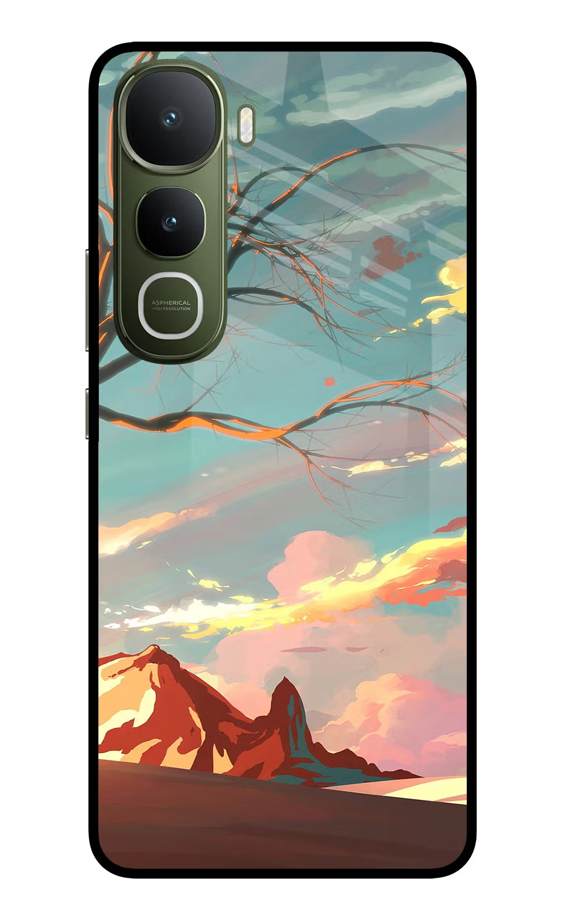 Scenery Vivo Y400 5G Glass Case Back Cover by Casekaro
