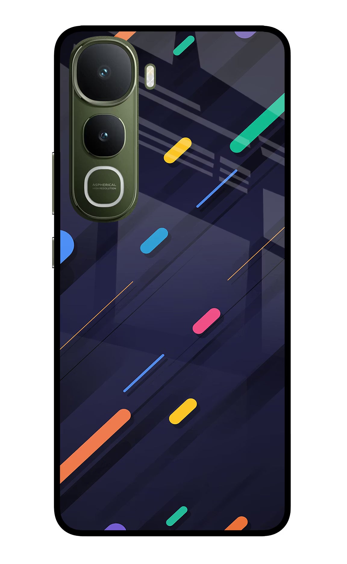 Abstract Design Vivo Y400 5G Glass Case Back Cover by Casekaro