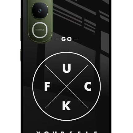 Go Fuck Yourself Vivo Y400 5G Glass Case Back Cover by Casekaro