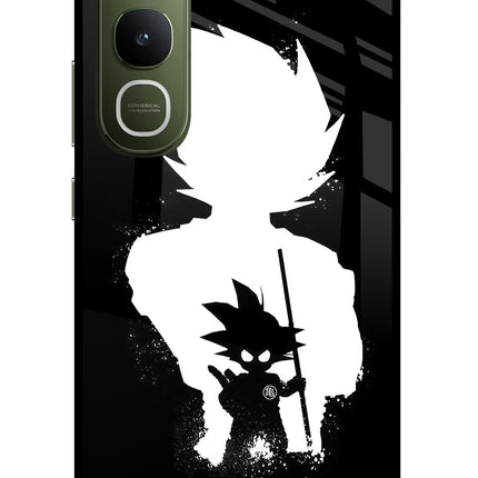 Goku Shadow Vivo Y400 5G Glass Case Back Cover by Casekaro