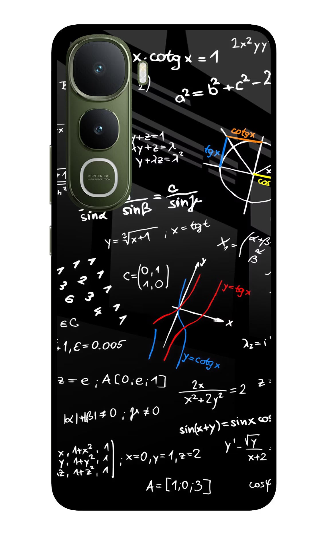 Mathematics Formula Vivo Y400 5G Glass Case Back Cover by Casekaro