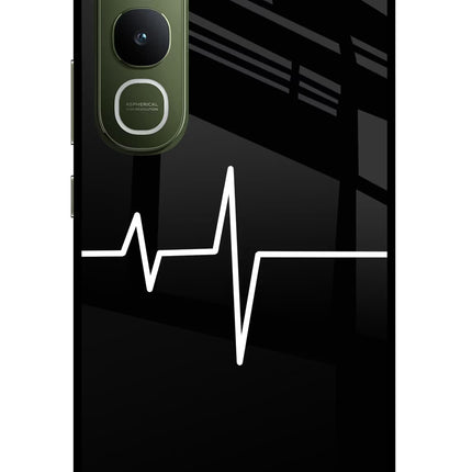 Heart Beats Vivo Y400 5G Glass Case Back Cover by Casekaro