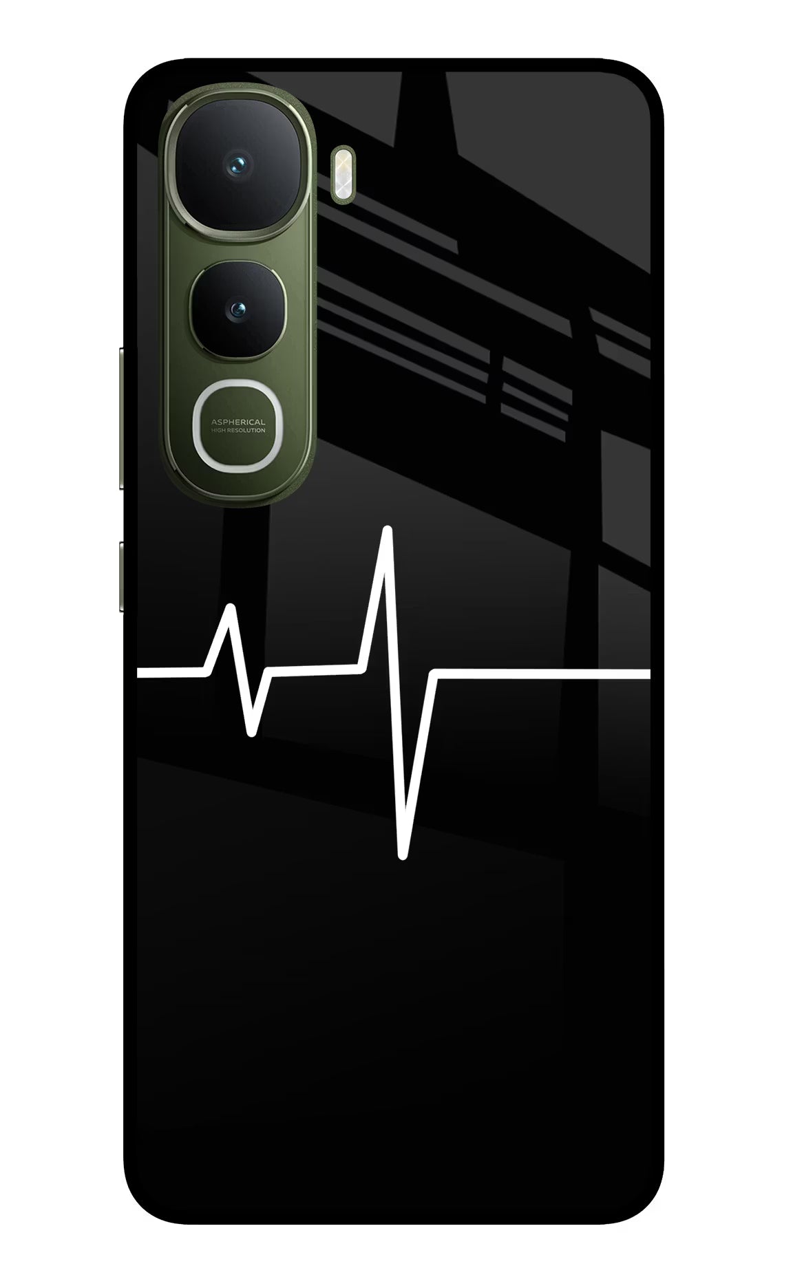 Heart Beats Vivo Y400 5G Glass Case Back Cover by Casekaro