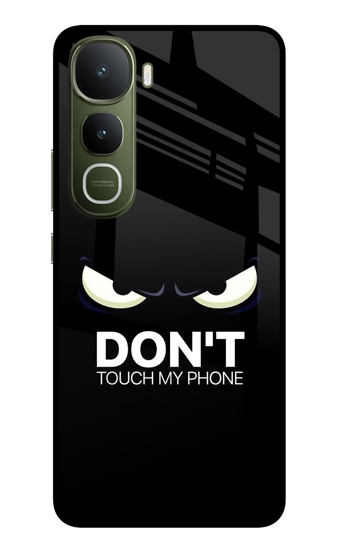 Don'T Touch My Phone Vivo Y400 5G Glass Case Back Cover by Casekaro