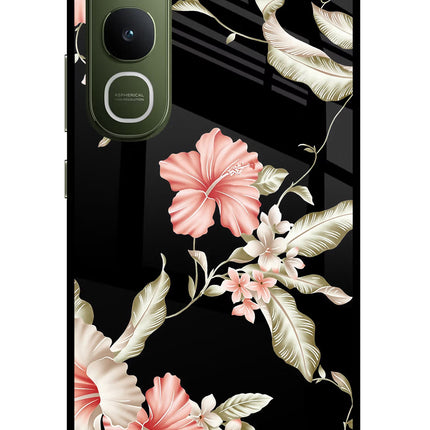 Flowers Vivo Y400 5G Glass Case Back Cover by Casekaro