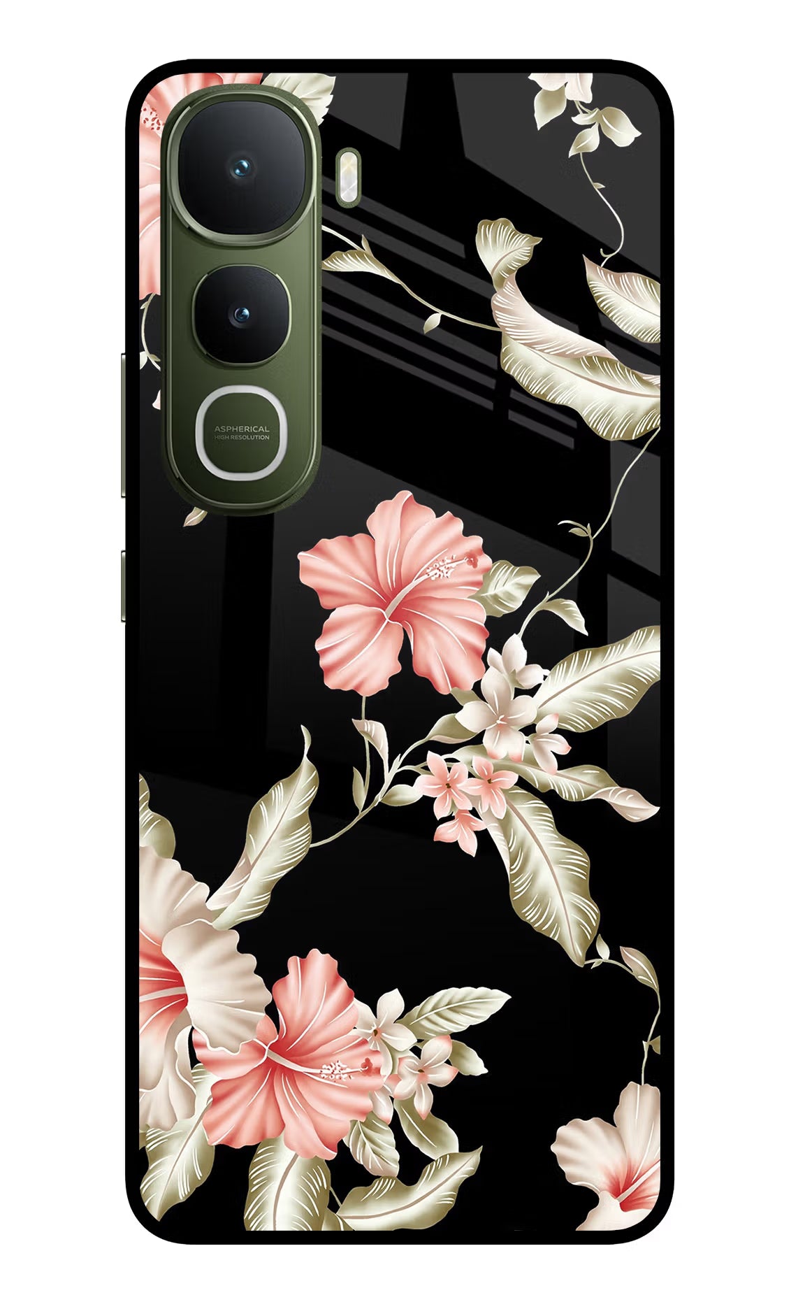 Flowers Vivo Y400 5G Glass Case Back Cover by Casekaro
