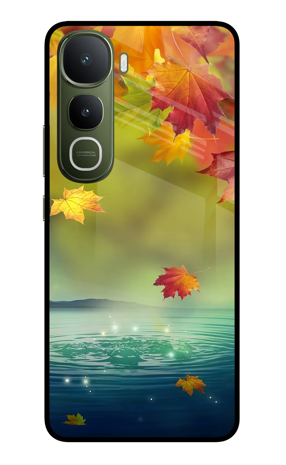 Flowers Vivo Y400 5G Glass Case Back Cover by Casekaro