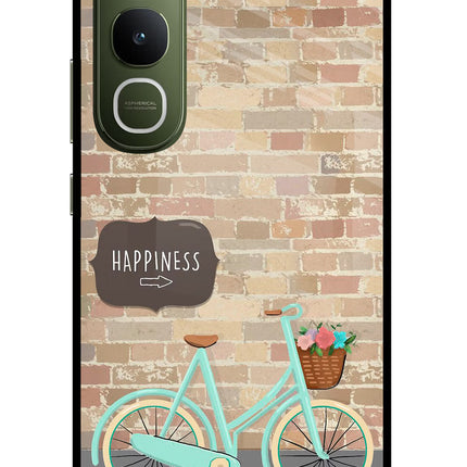 Happiness Artwork Vivo Y400 5G Glass Case Back Cover by Casekaro