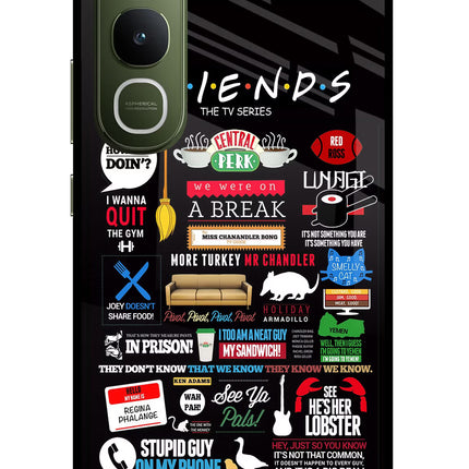 FRIENDS Vivo Y400 5G Glass Case Back Cover by Casekaro