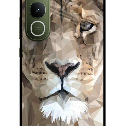 Lion Art Vivo Y400 5G Glass Case Back Cover by Casekaro