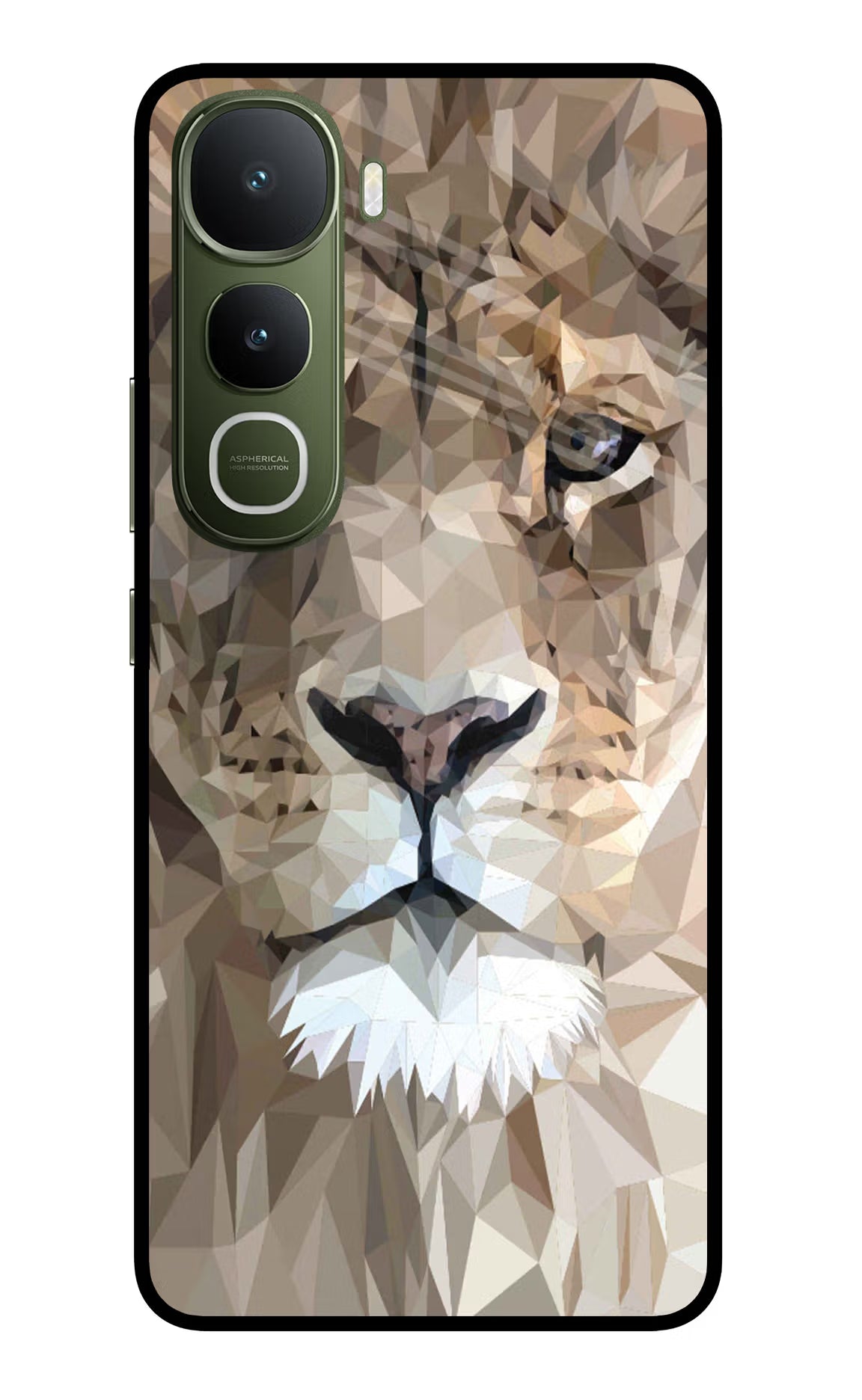 Lion Art Vivo Y400 5G Glass Case Back Cover by Casekaro
