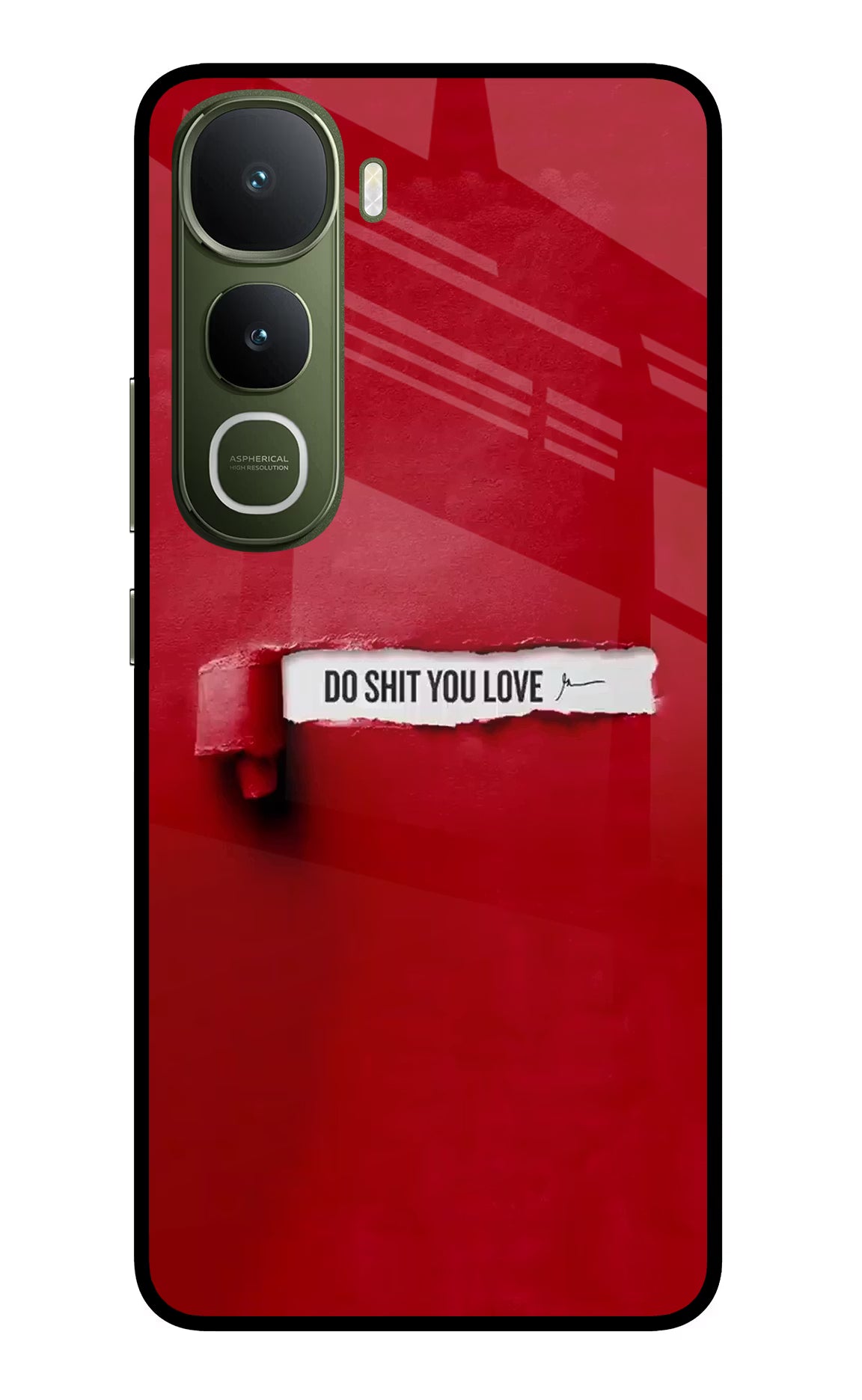 Do Shit You Love Vivo Y400 5G Glass Case Back Cover by Casekaro
