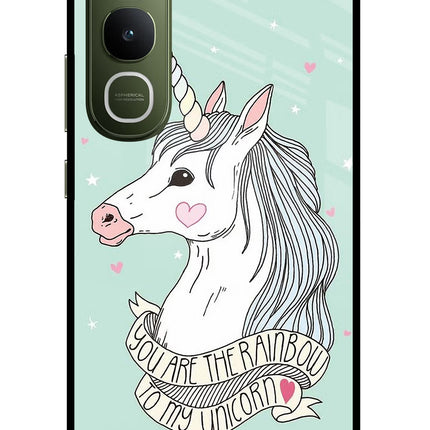 Unicorn Wallpaper Vivo Y400 5G Glass Case Back Cover by Casekaro