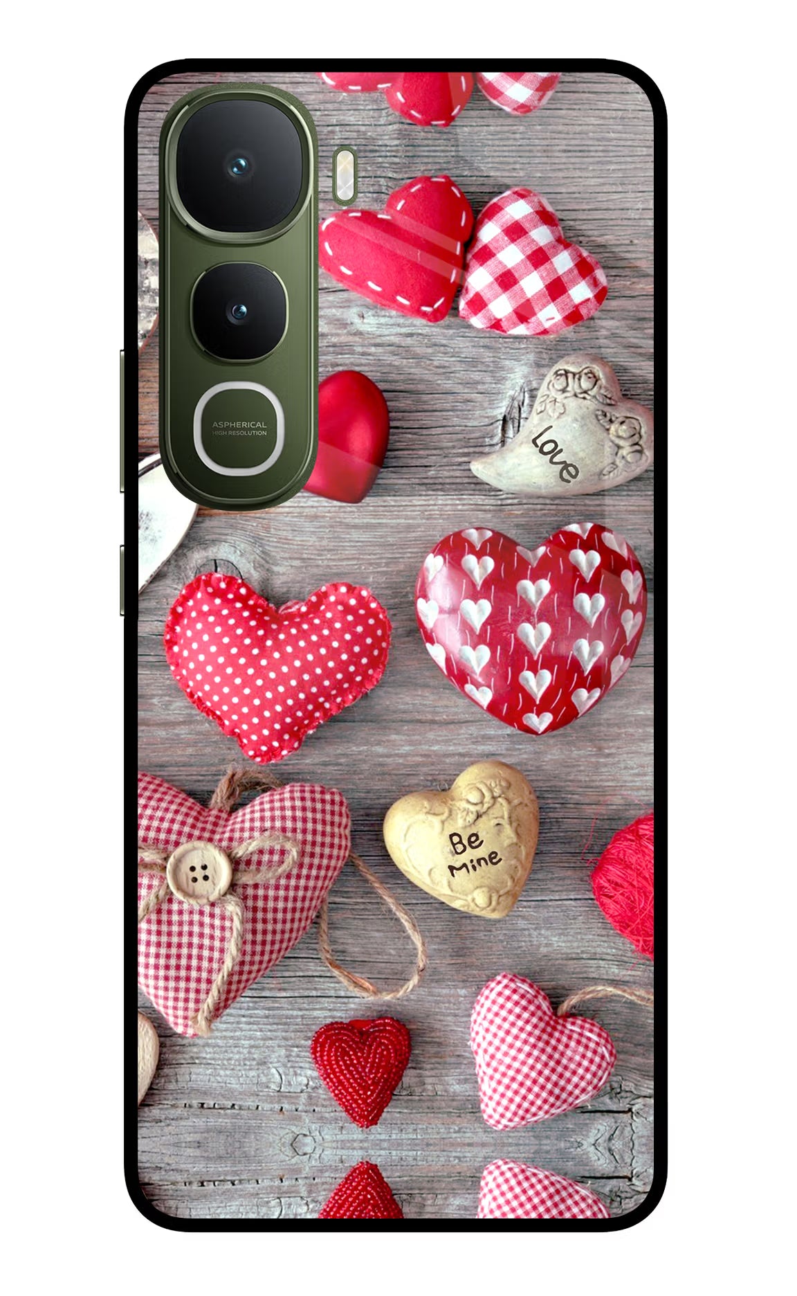Love Wallpaper Vivo Y400 5G Glass Case Back Cover by Casekaro
