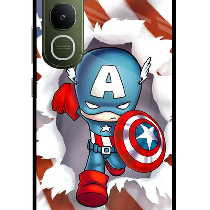 Captain America Vivo Y400 5G Glass Case