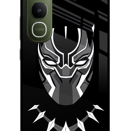 Black Panther Vivo Y400 5G Glass Case Back Cover by Casekaro