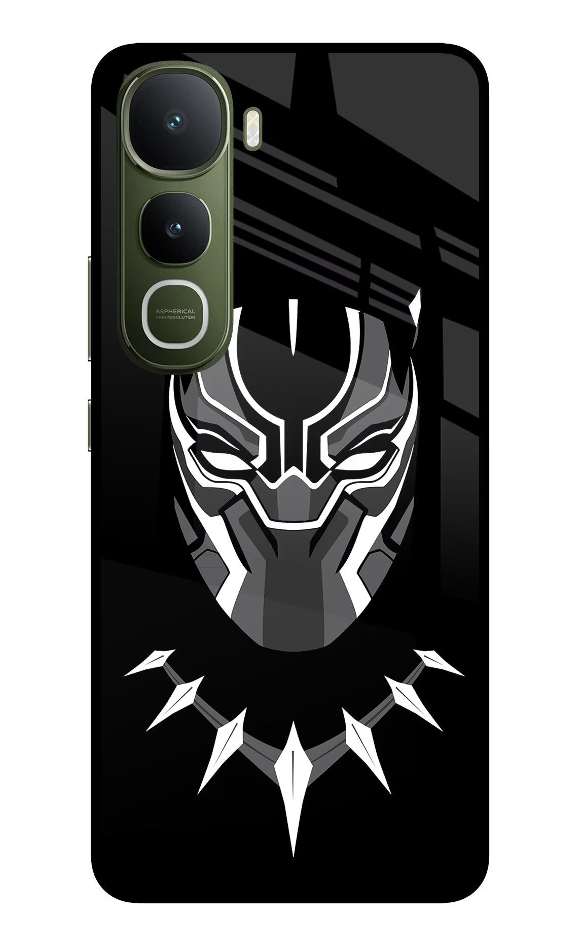 Black Panther Vivo Y400 5G Glass Case Back Cover by Casekaro