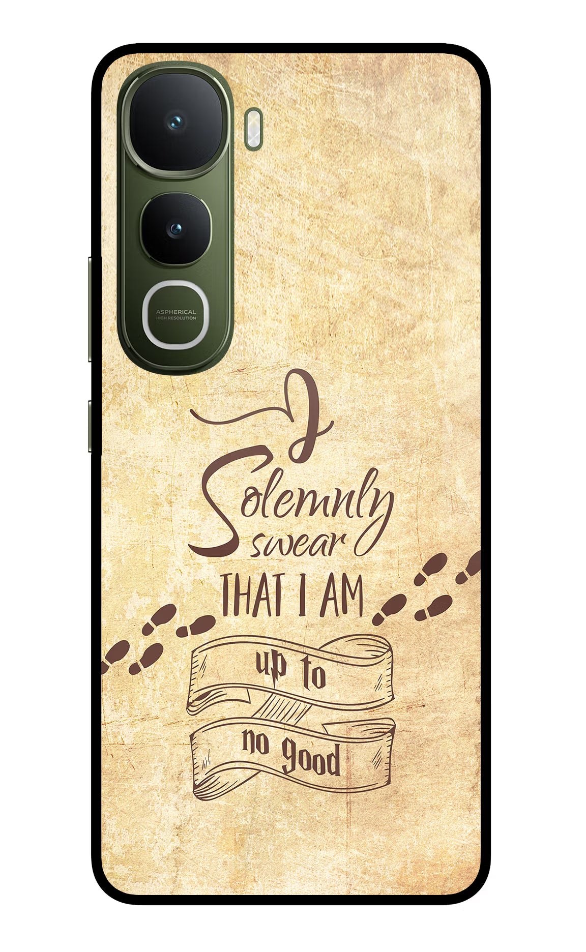I Solemnly swear that i up to no good Vivo Y400 5G Glass Case Back Cover by Casekaro