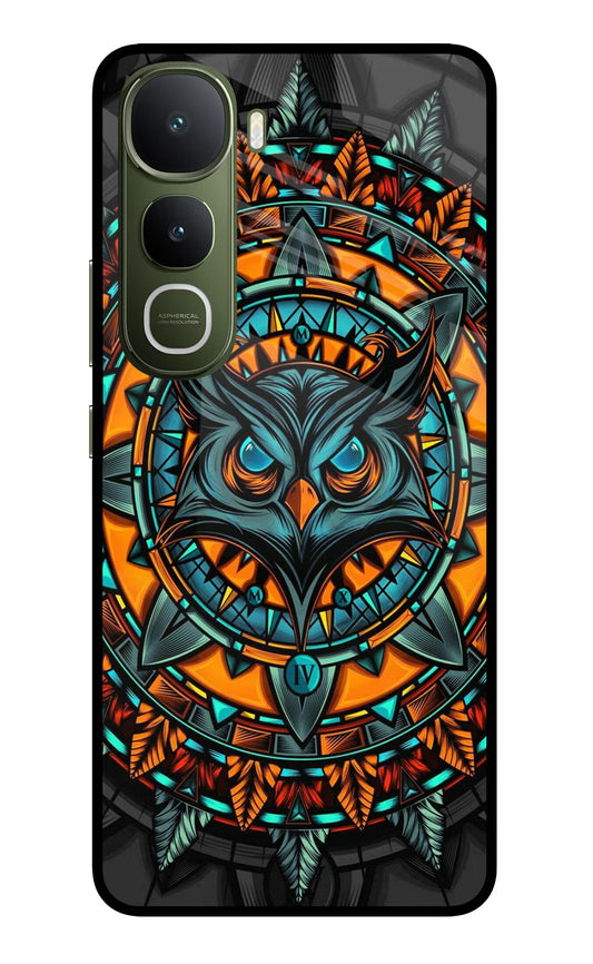Angry Owl Art Vivo Y400 5G Glass Case
