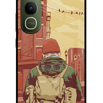 Adventurous Vivo Y400 5G Glass Case Back Cover by Casekaro
