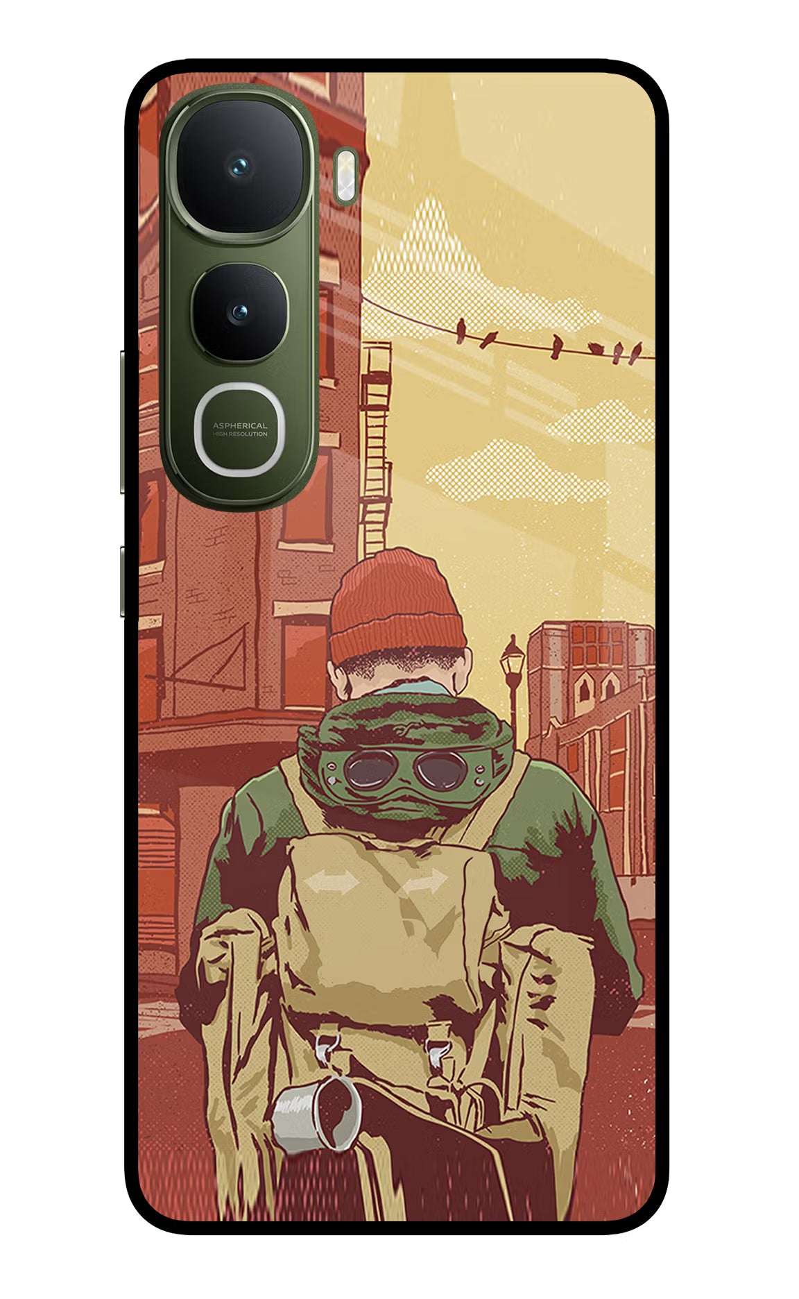 Adventurous Vivo Y400 5G Glass Case Back Cover by Casekaro