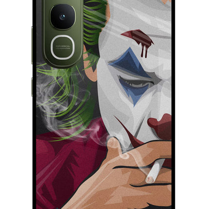 Joker Smoking Vivo Y400 5G Glass Case Back Cover by Casekaro