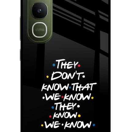 FRIENDS Dialogue Vivo Y400 5G Glass Case Back Cover by Casekaro
