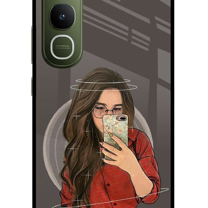Selfie Queen Vivo Y400 5G Glass Case Back Cover by Casekaro