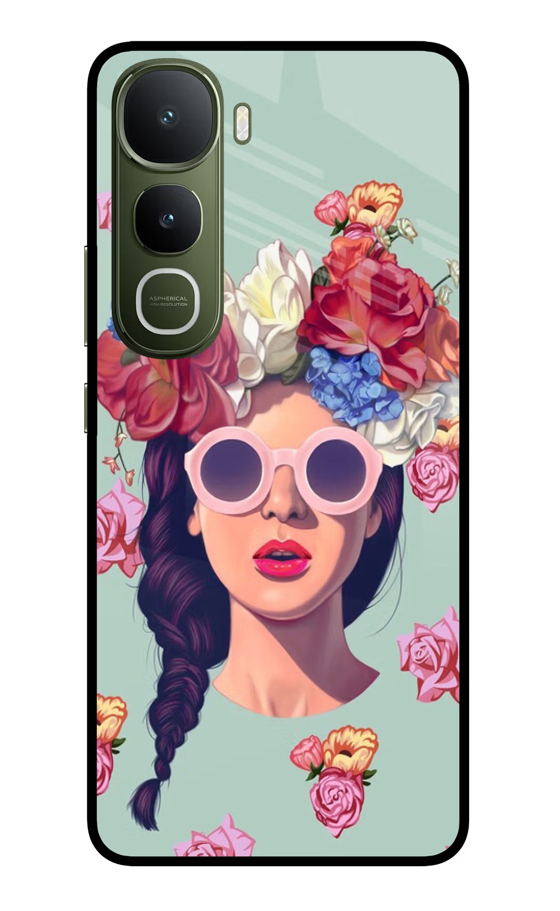 Pretty Girl Vivo Y400 5G Glass Case Back Cover by Casekaro