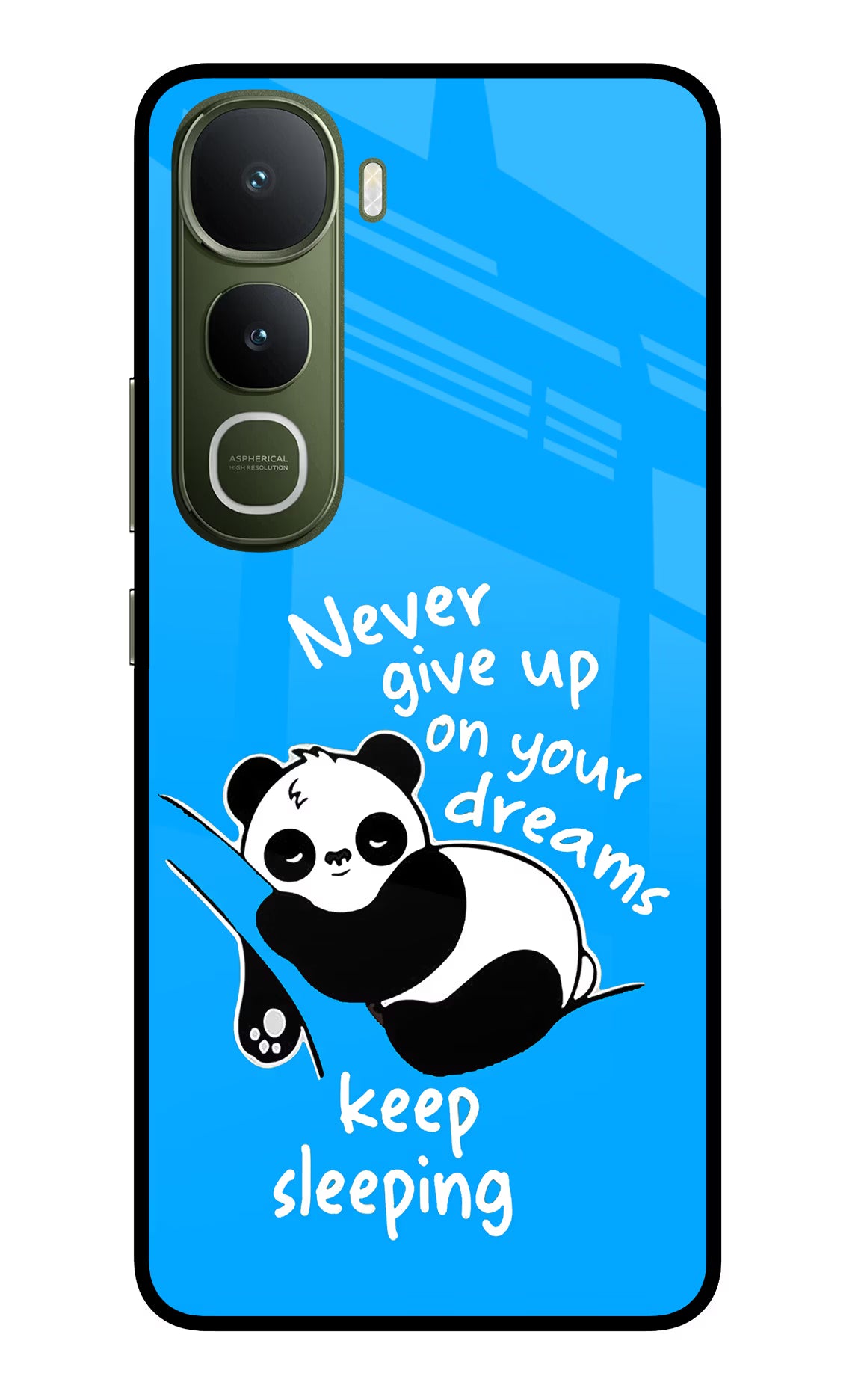 Keep Sleeping Vivo Y400 5G Glass Case Back Cover by Casekaro