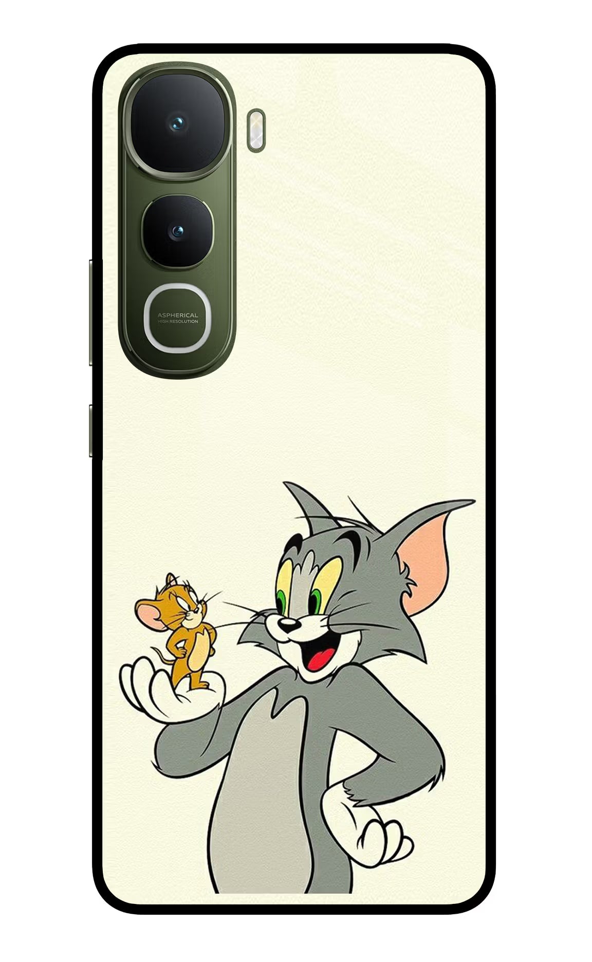 Tom & Jerry Vivo Y400 5G Glass Case Back Cover by Casekaro
