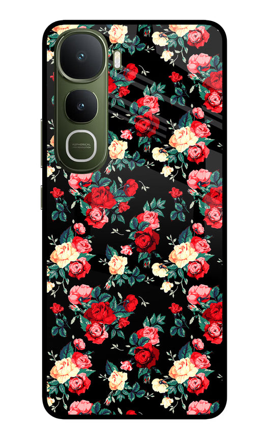 Rose Pattern Vivo Y400 5G Glass Case