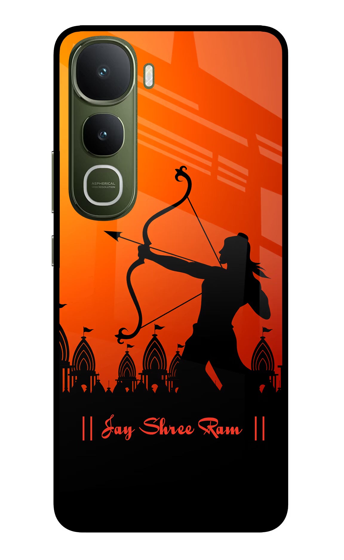 Lord Ram - 4 Vivo Y400 5G Glass Case Back Cover by Casekaro