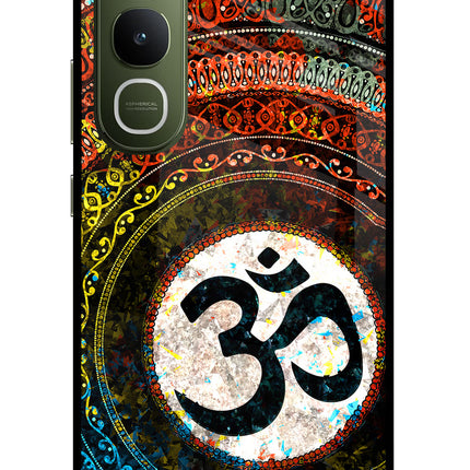 Om Cultural Vivo Y400 5G Glass Case Back Cover by Casekaro