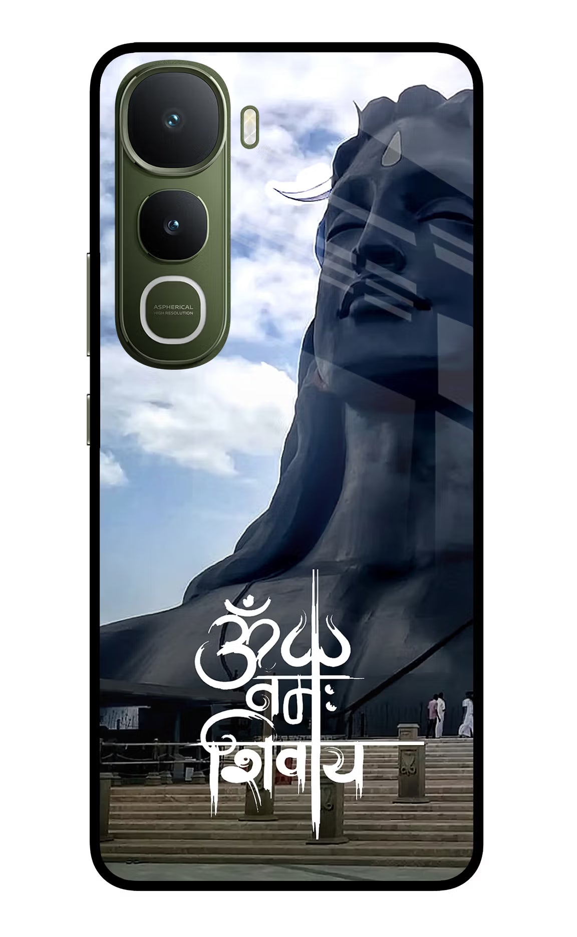 Om Namah Shivay Vivo Y400 5G Glass Case Back Cover by Casekaro