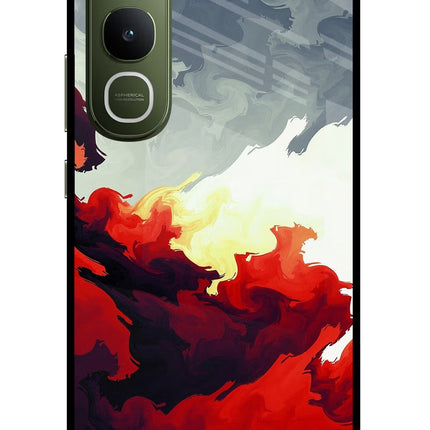 Fire Cloud Vivo Y400 5G Glass Case Back Cover by Casekaro