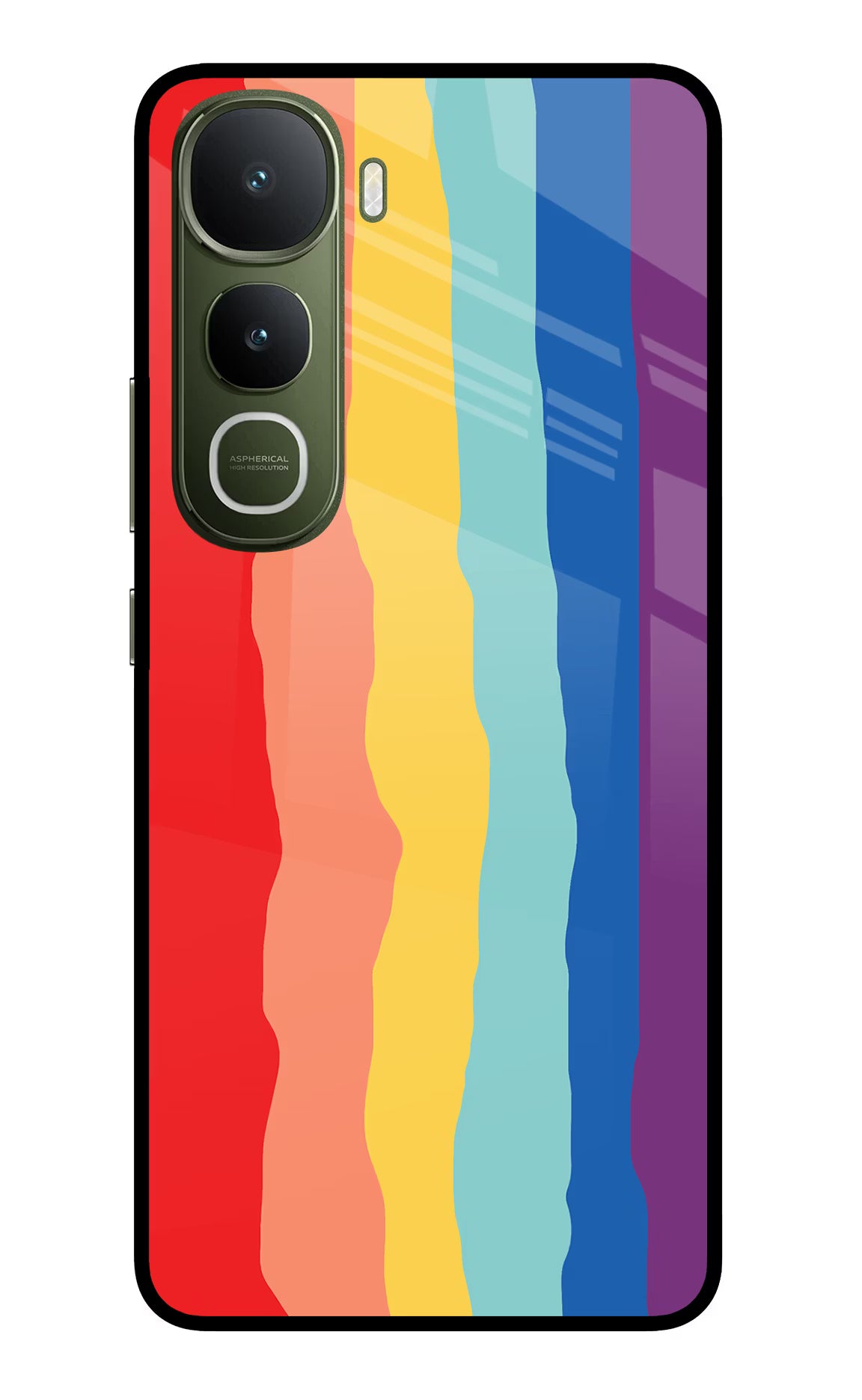 Rainbow Vivo Y400 5G Glass Case Back Cover by Casekaro