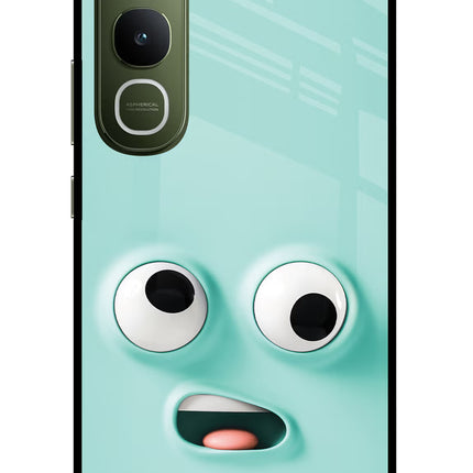 Funny Cartoon Vivo Y400 5G Glass Case Back Cover by Casekaro