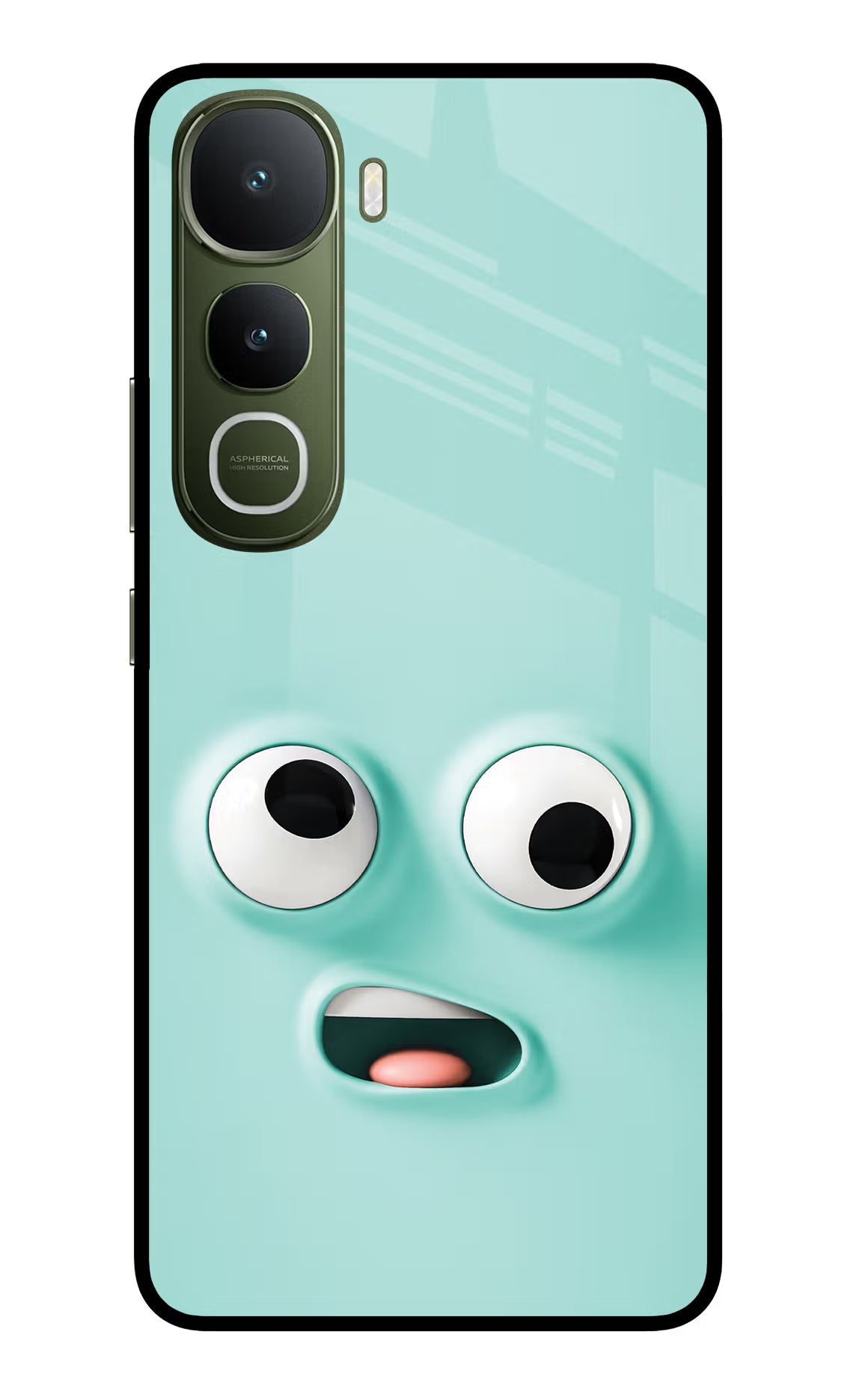 Funny Cartoon Vivo Y400 5G Glass Case Back Cover by Casekaro