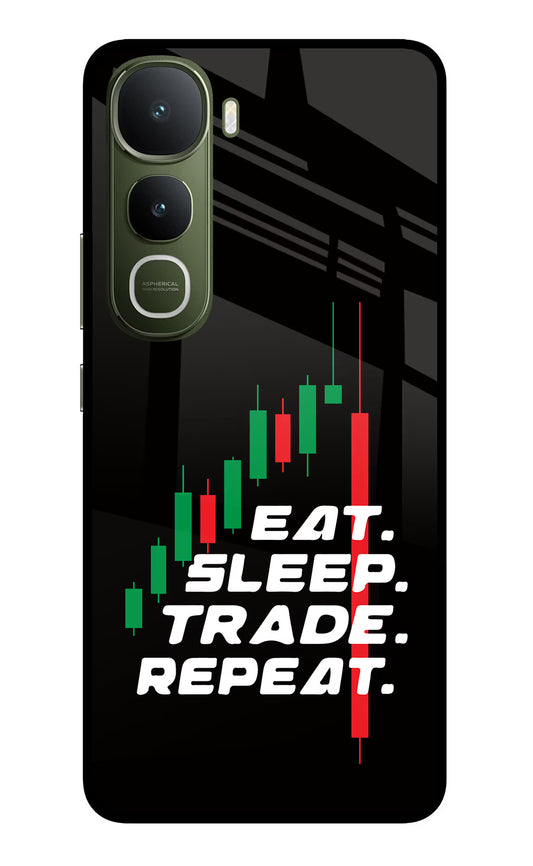 Eat Sleep Trade Repeat Vivo Y400 5G Glass Case