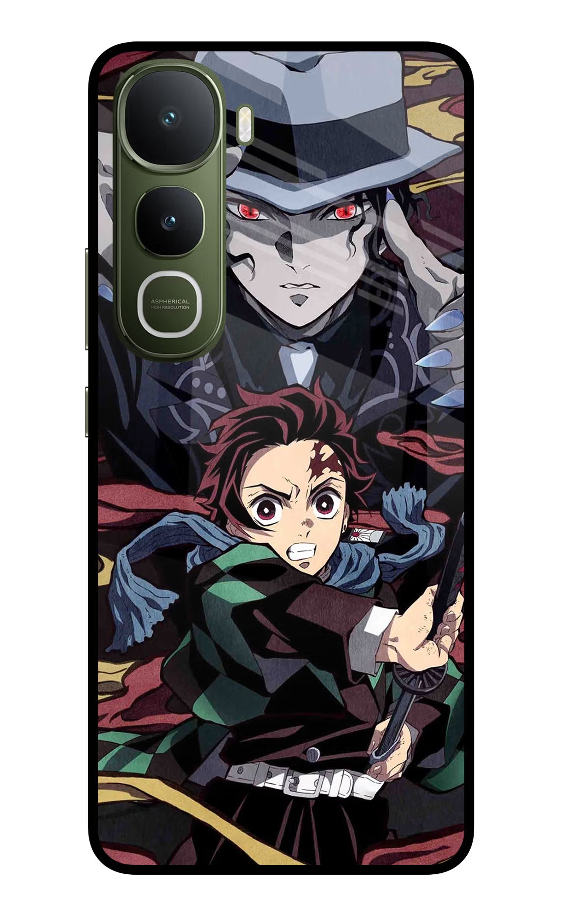 Demon Slayer Vivo Y400 5G Glass Case Back Cover by Casekaro