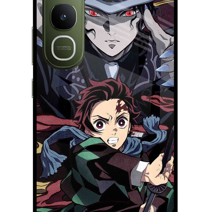 Demon Slayer Vivo Y400 5G Glass Case Back Cover by Casekaro