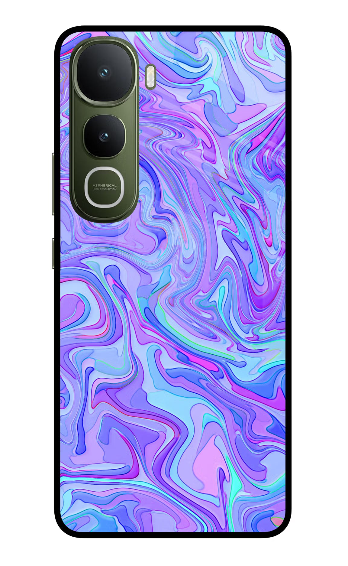 Glitter Vivo Y400 5G Glass Case Back Cover by Casekaro