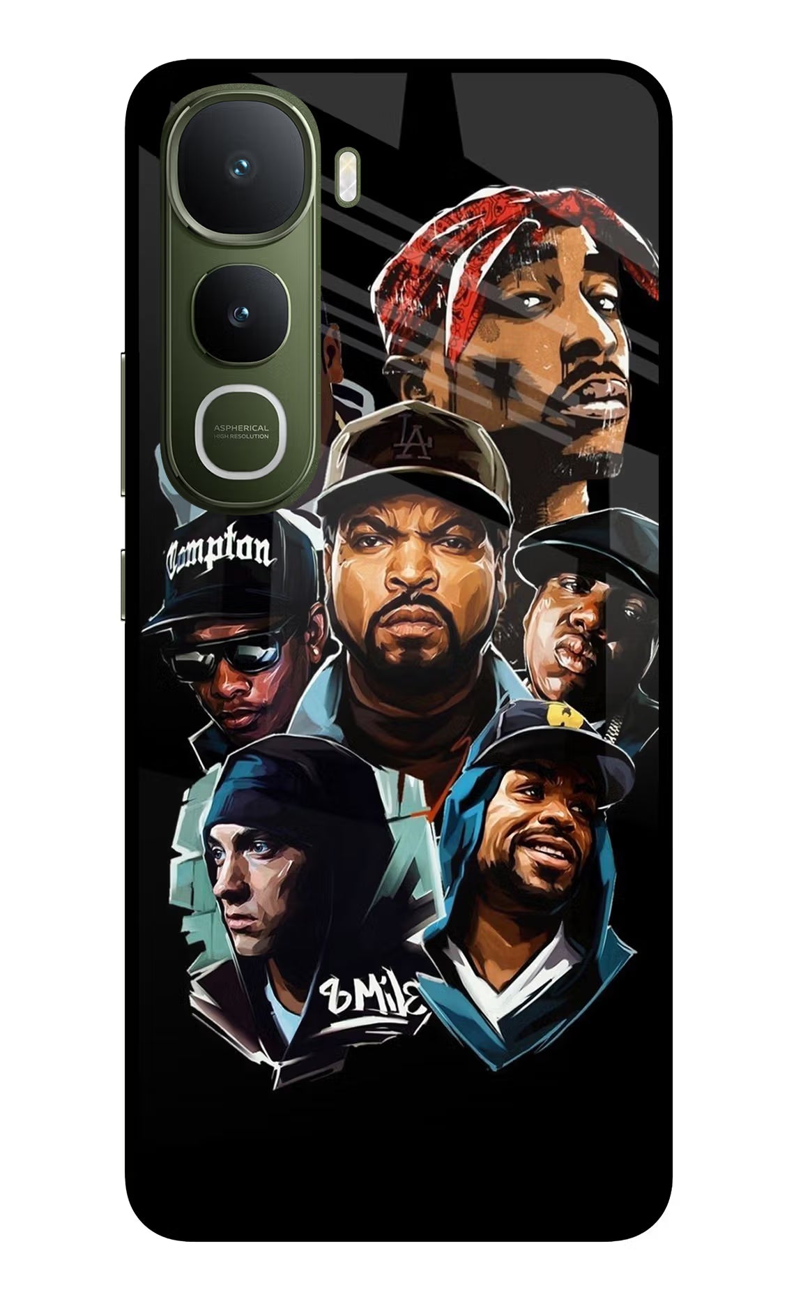 Rappers Vivo Y400 5G Glass Case Back Cover by Casekaro