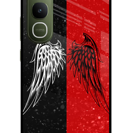 Wings Vivo Y400 5G Glass Case Back Cover by Casekaro