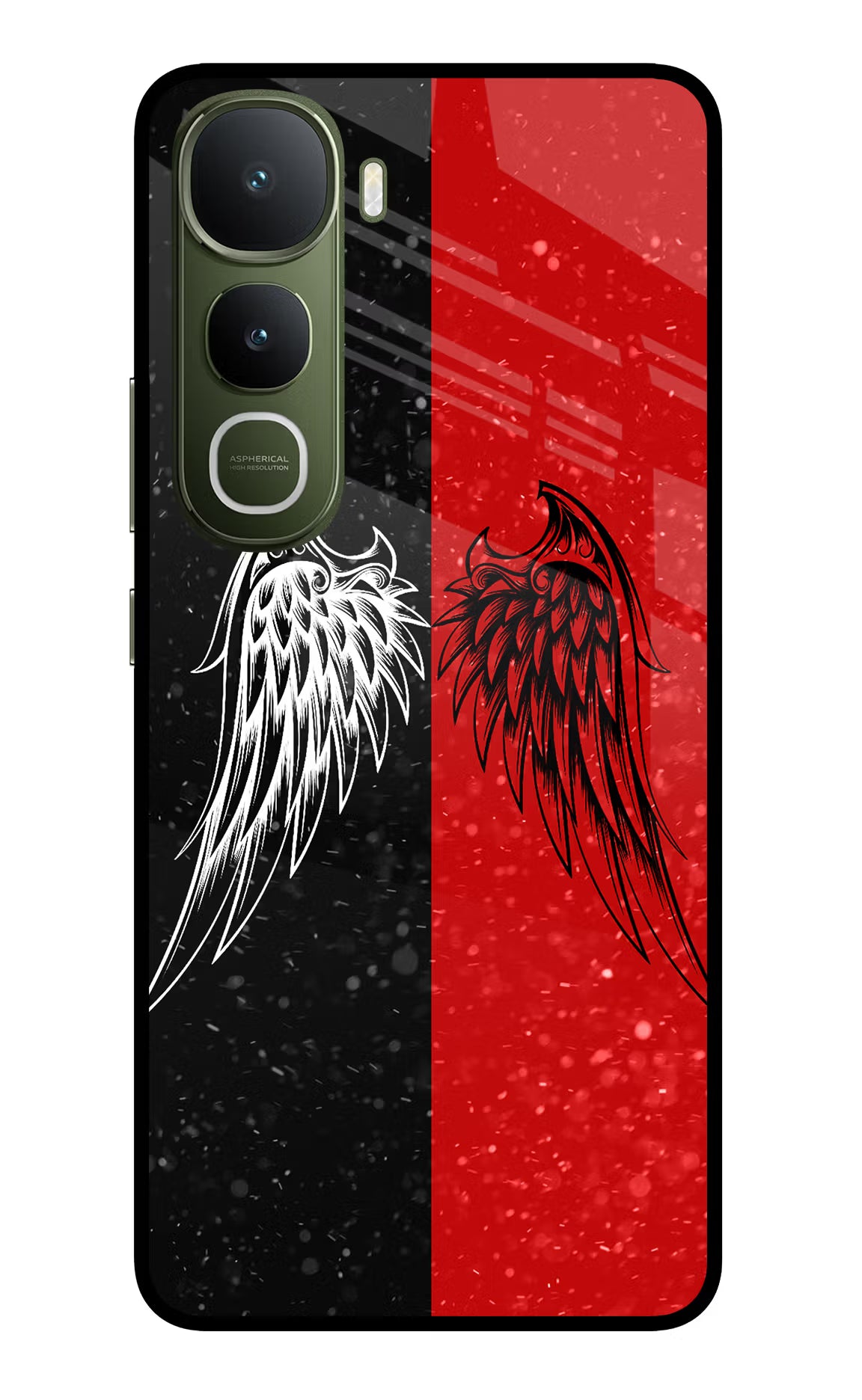Wings Vivo Y400 5G Glass Case Back Cover by Casekaro