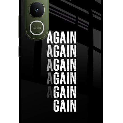 Again Again Gain Vivo Y400 5G Glass Case Back Cover by Casekaro
